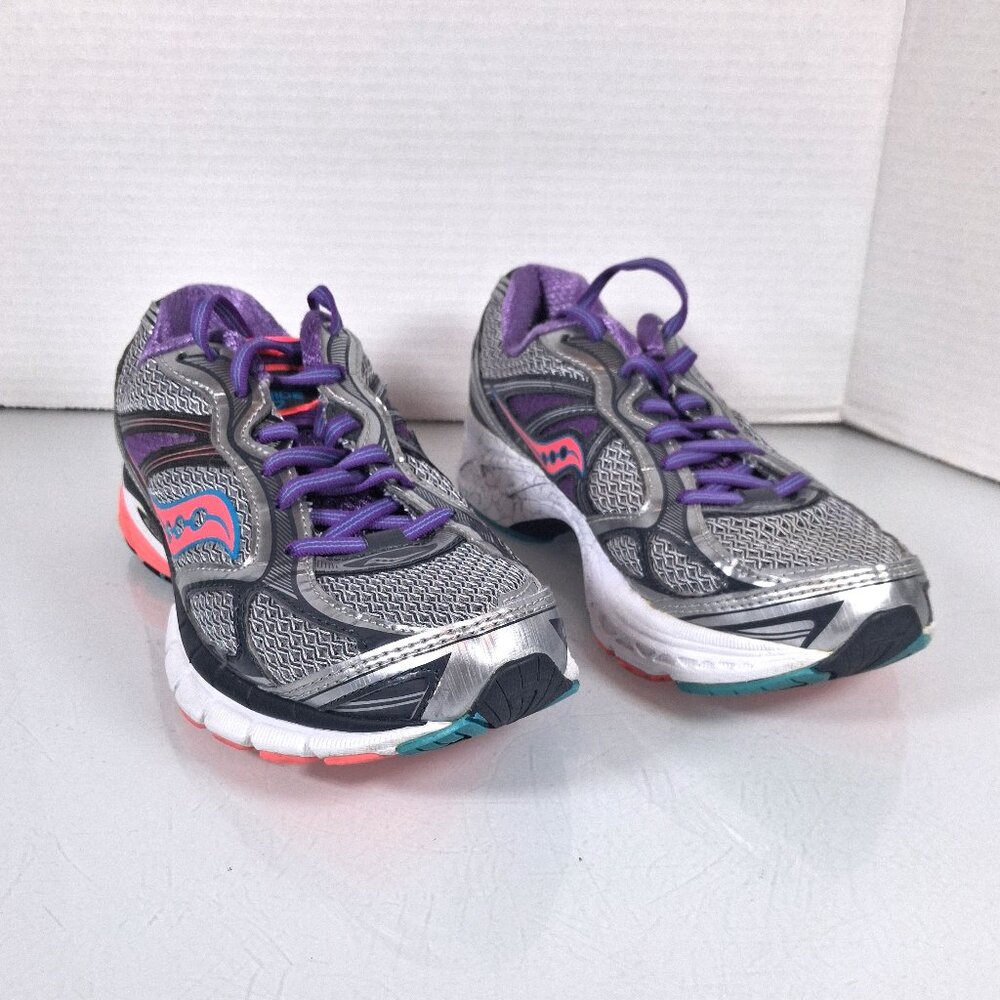 Saucony Guide 7 Running Athletic Shoes Women's Size 7 Purple Pink Gray Sneakers